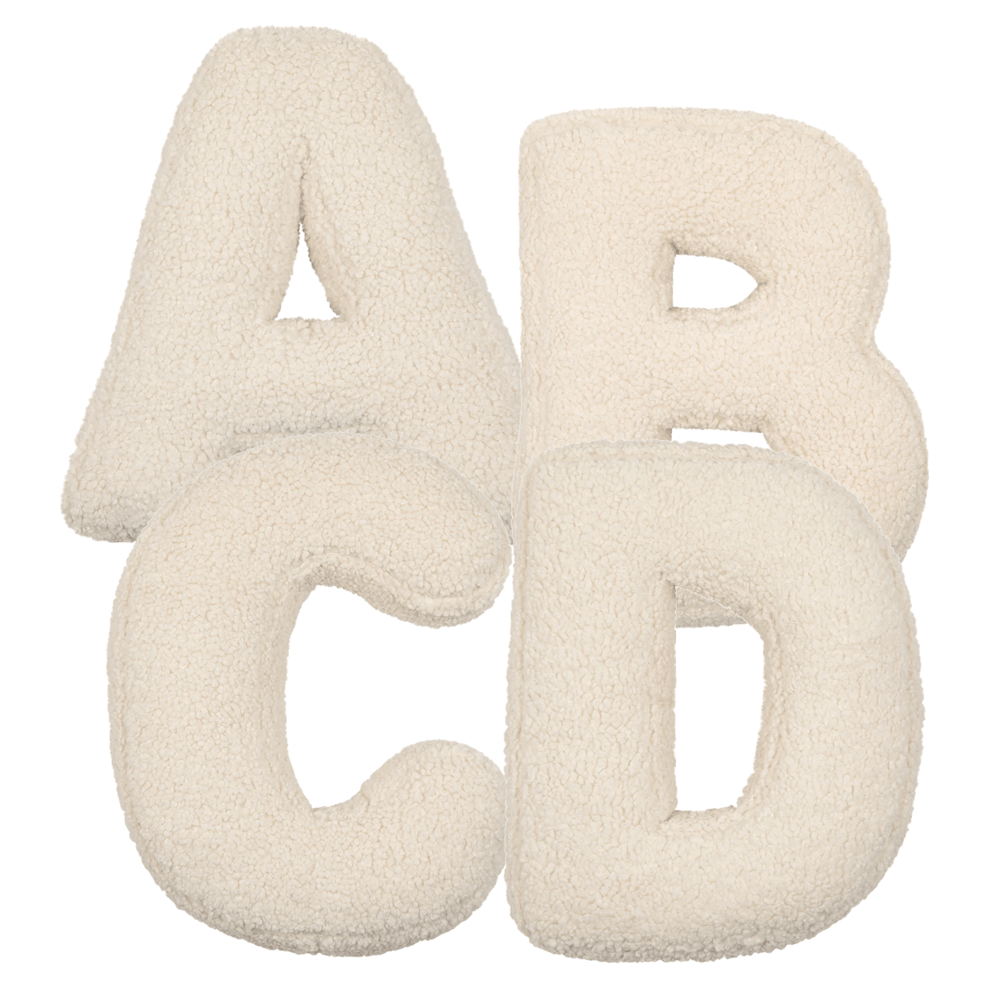 Set of 4 Boucle Letters - www.bettyshome.com