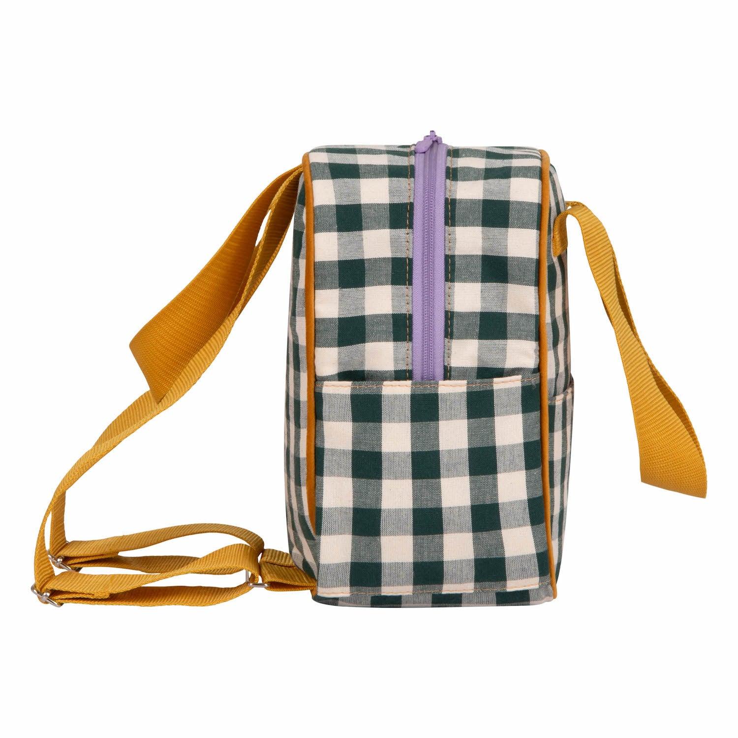 boyshit mini backpack Small Backpack | Gingham | Green Grass
