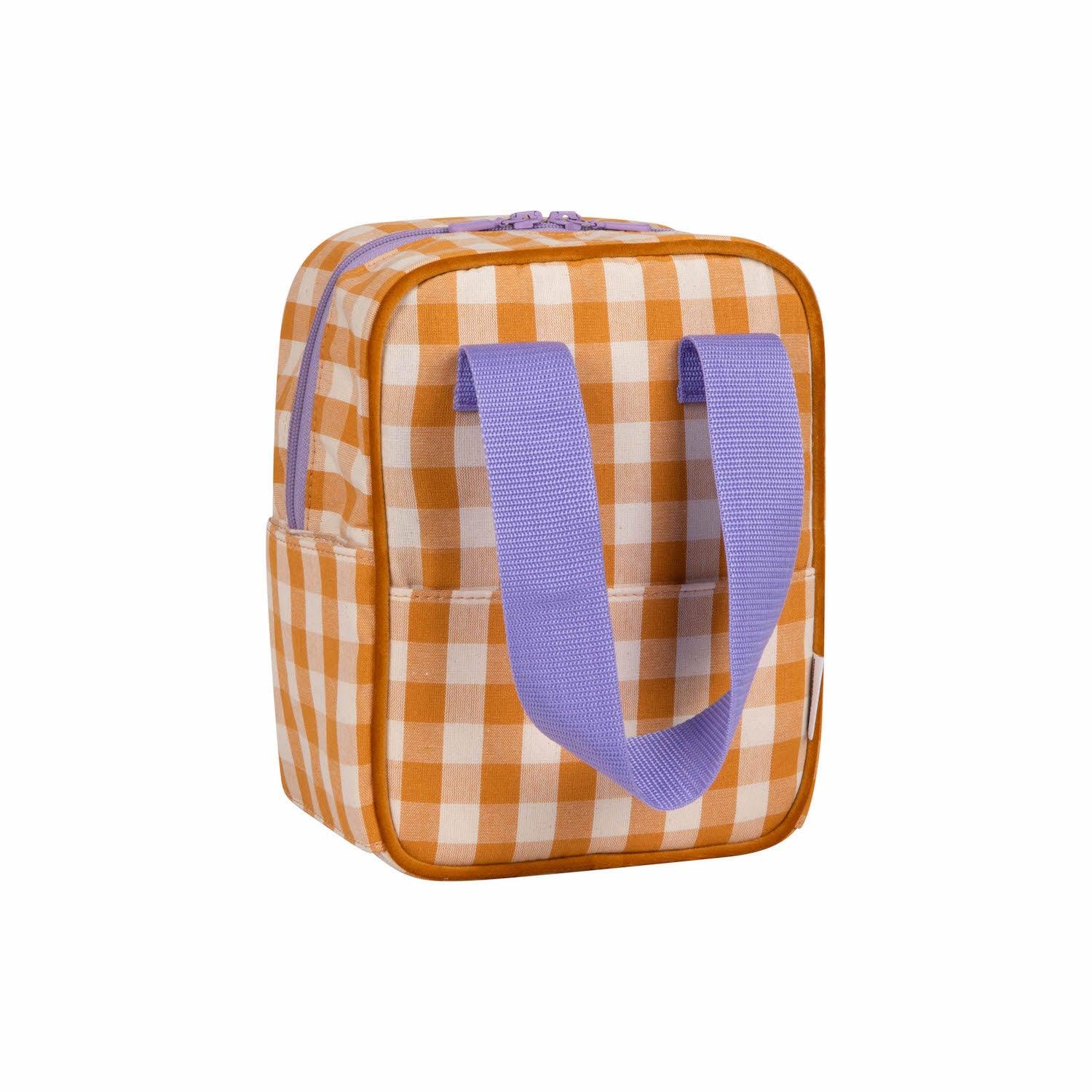 checkerboard sunflower mini backpack Small Backpack | Gingham | Sunflower