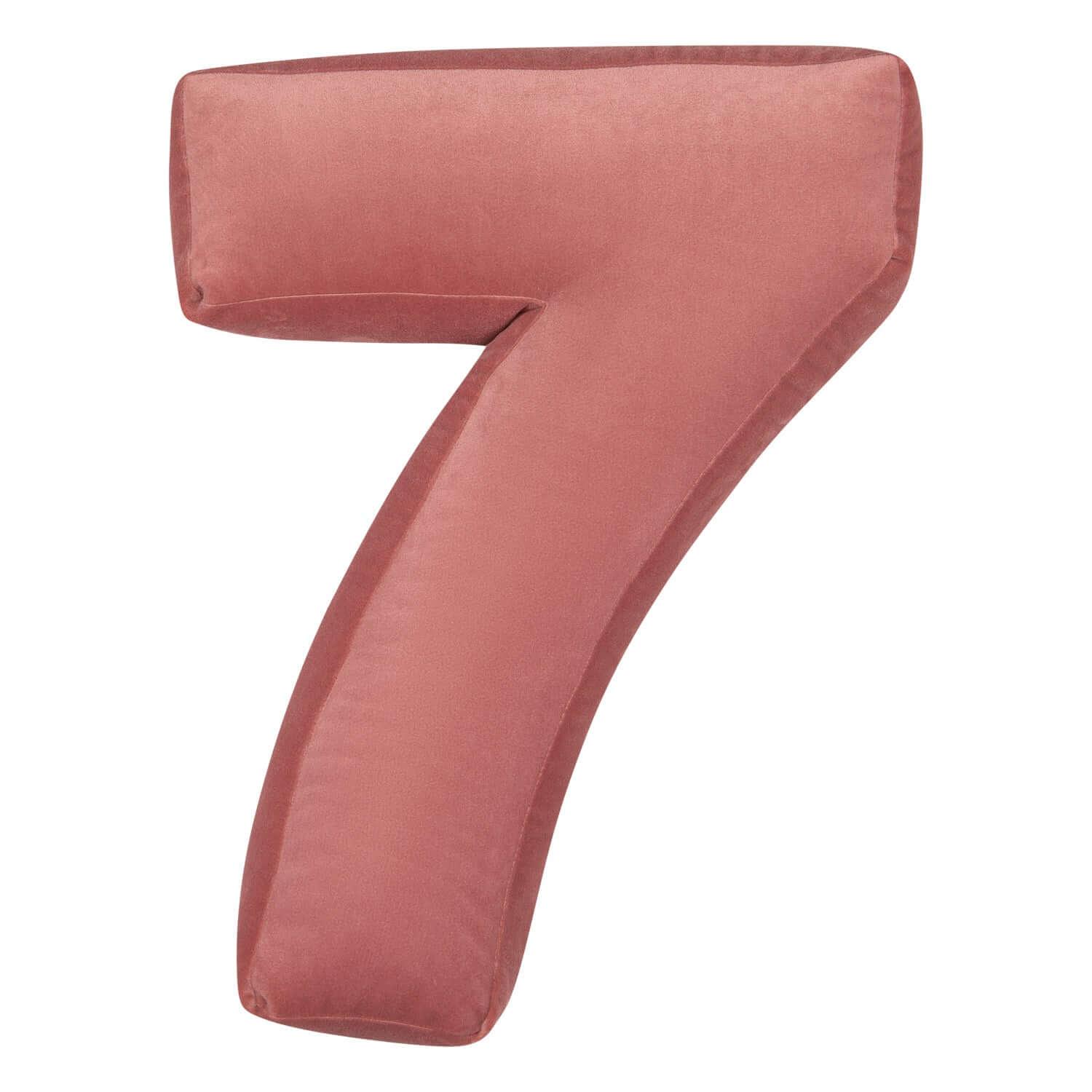 Velvet Number Cushion 7 | Number Cushion - www.bettyshome.com