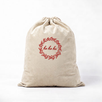 Christmas sack in velvet cream | Christmas bags for gifts