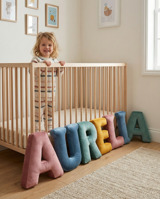 Ensemble de 7 lettres en velours