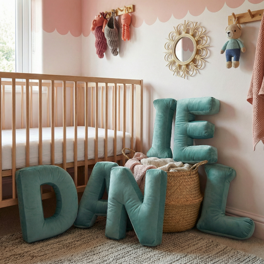 Ensemble de 6 lettres en velours