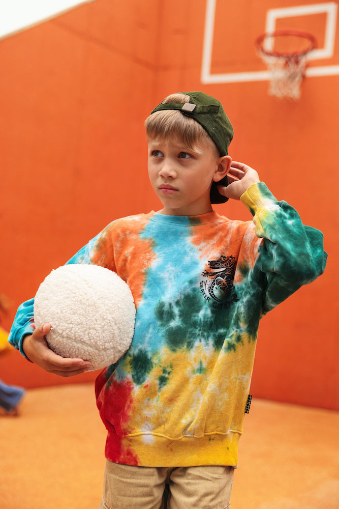 a boy on basketball with teddy ball cushion by bettys home