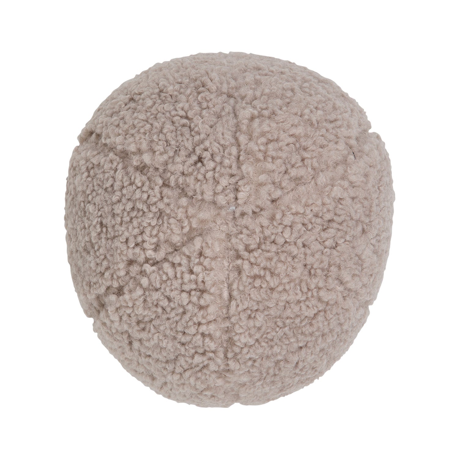 Boucle ball pillow cushion Mocha from Bettys Home on white background 