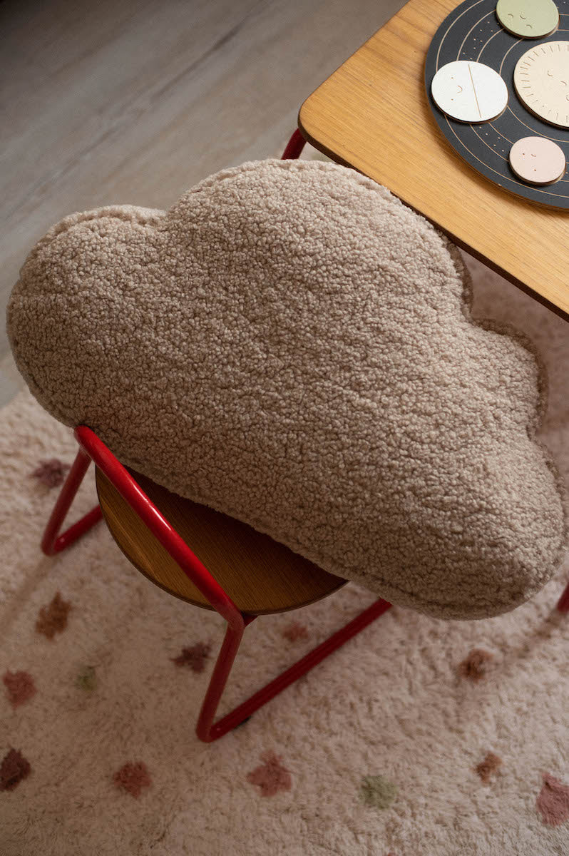 boucle cloud cushion mocha by bettys home on kids chair. teddy cloud pillow