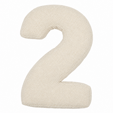 Cuscino cifra bouclé 2 | Cuscino numero 2