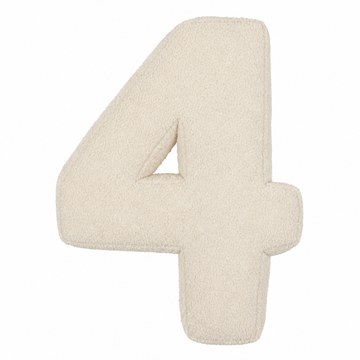 Cuscino cifra bouclé 4 | Cuscino numero 4