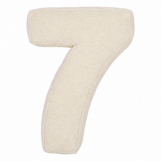 Cuscino cifra bouclé 7 | Cuscino numero 7