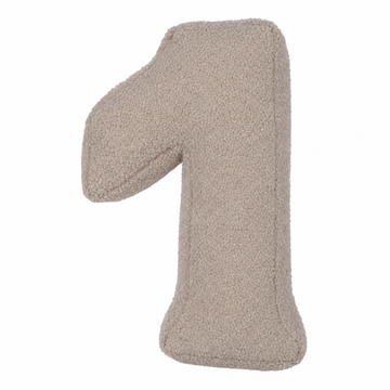 Cuscino cifra bouclé 1 | Cuscino numero 1