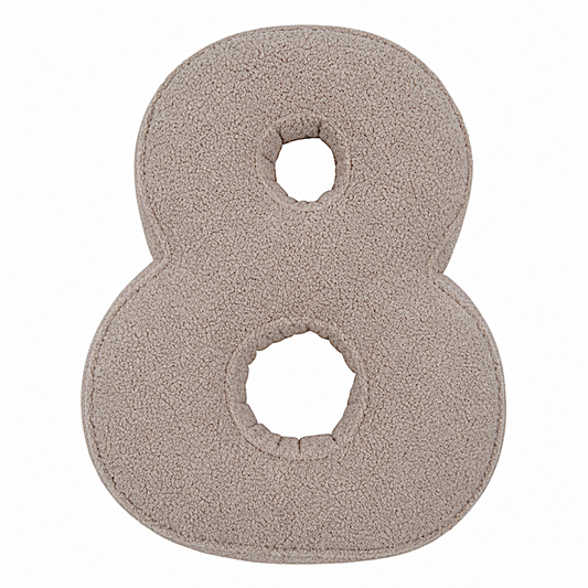 Cuscino cifra bouclé 8 | Cuscino numero 8