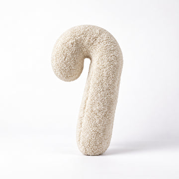 Christmas Candy Cane Cushion boucle cream | Candy Cane pillow