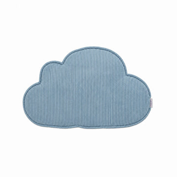 Cojín Nube de Pana Azul | Cojín con Forma de Nube Azul