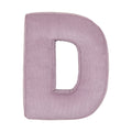 Corduroy Letter Cushion D by Bettys Home in lavender 