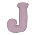 Corduroy Letter Cushion J by Bettys Home in lavender 