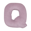 Corduroy Letter Cushion Q by Bettys Home in lavender 