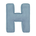 Corduroy Letter Cushion H by Bettys Home in blue 