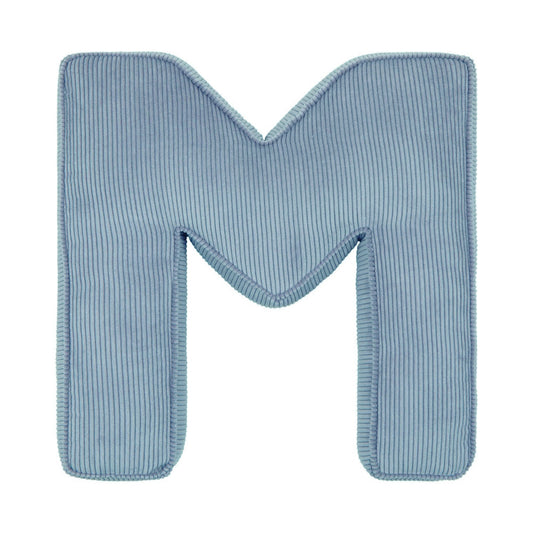 Corduroy Letter Cushion M by Bettys Home in blue 