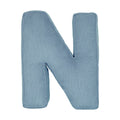 Corduroy Letter Cushion N by Bettys Home in blue 