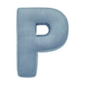 Corduroy Letter Cushion P by Bettys Home in blue 