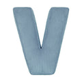 Corduroy Letter Cushion V by Bettys Home in blue 