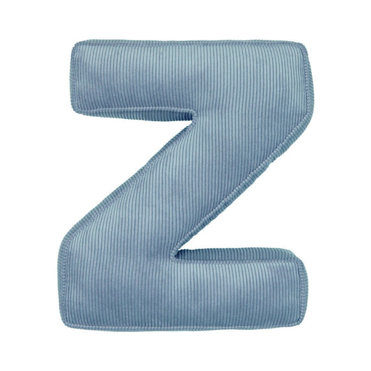 Corduroy Letter Cushion Z by Bettys Home in blue 