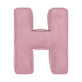 Corduroy Letter Cushion H by Bettys Home in pink 