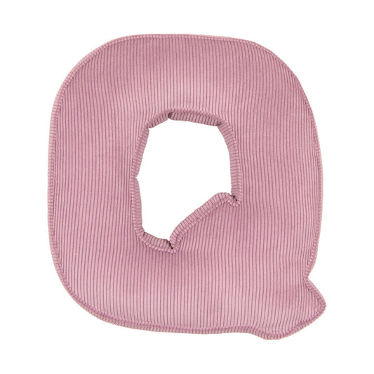 Corduroy Letter Cushion Q by Bettys Home in pink 