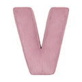 Corduroy Letter Cushion V by Bettys Home in pink 