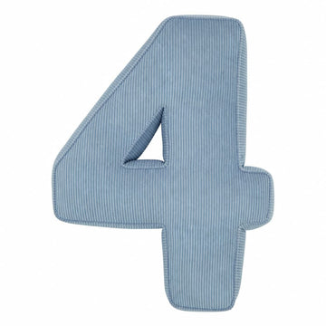 Cuscino cifra in velluto a coste 4 | Cuscino numero 4