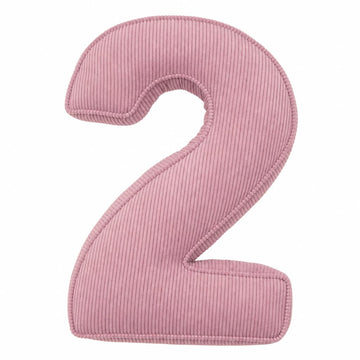 Cuscino cifra in velluto a coste 2 | Cuscino numero 2