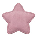 Pink corduroy star shaped pillow product photo on white background by Bettys Home