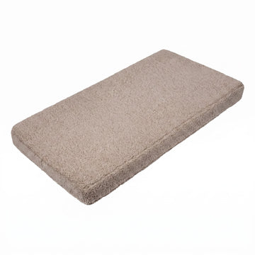Bouclé mocha floor mattress for kids' room, product close-up – by Bettys Home