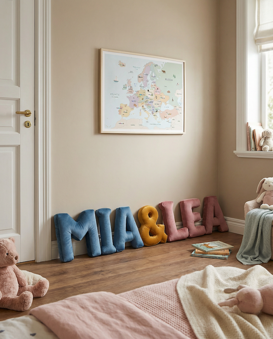 Ensemble de 10 lettres en velours