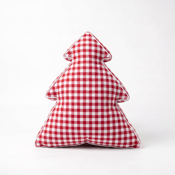 Checkred Christmas Tree Cushion | Cushion Christmas Tree Red