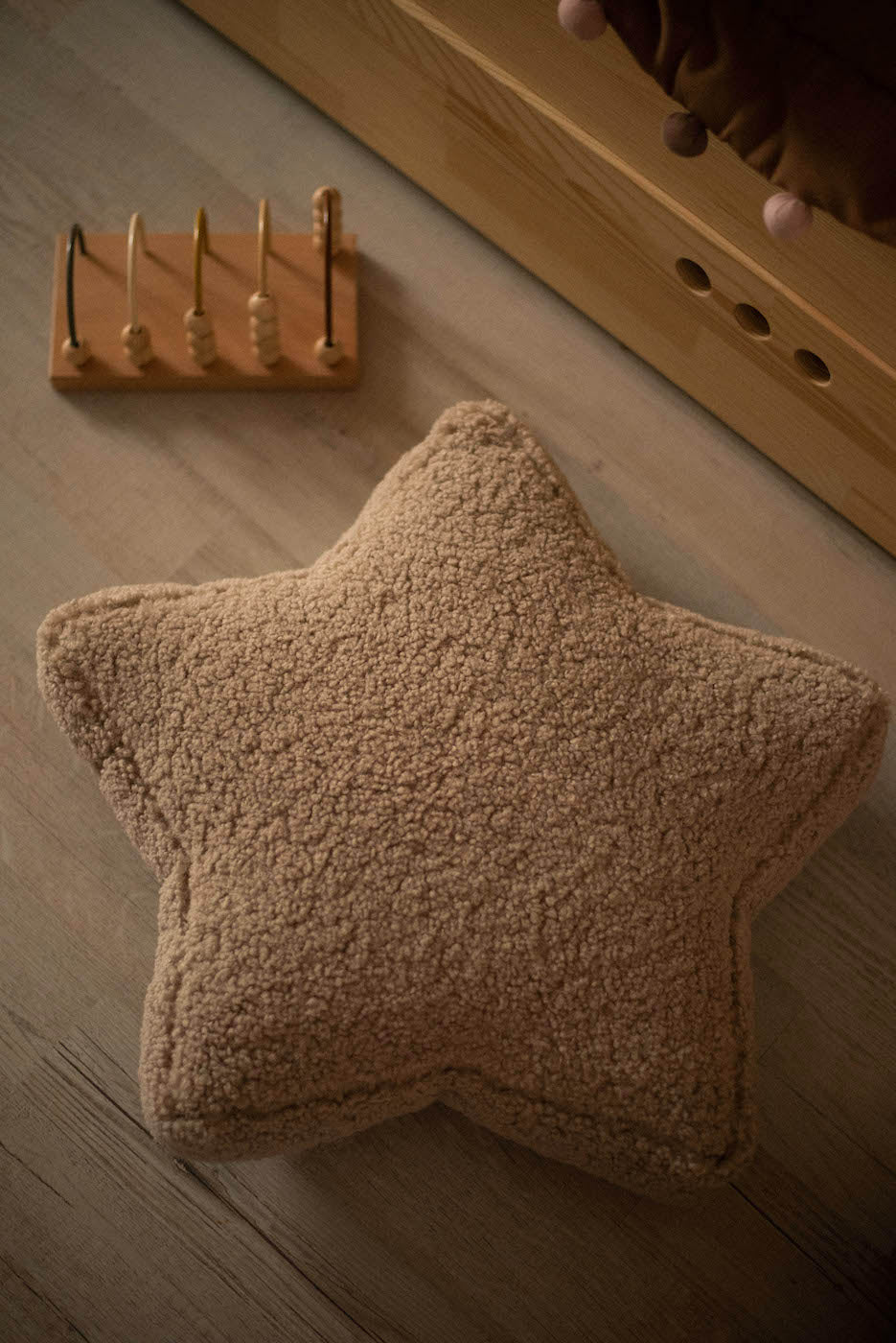 boucle star cushion mocha by bettys home. deco pillow kids gift idea. kids room decoration