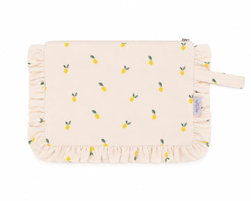 Lemon Ruffle Makeup Bag | Lemon Ruffle Pouch