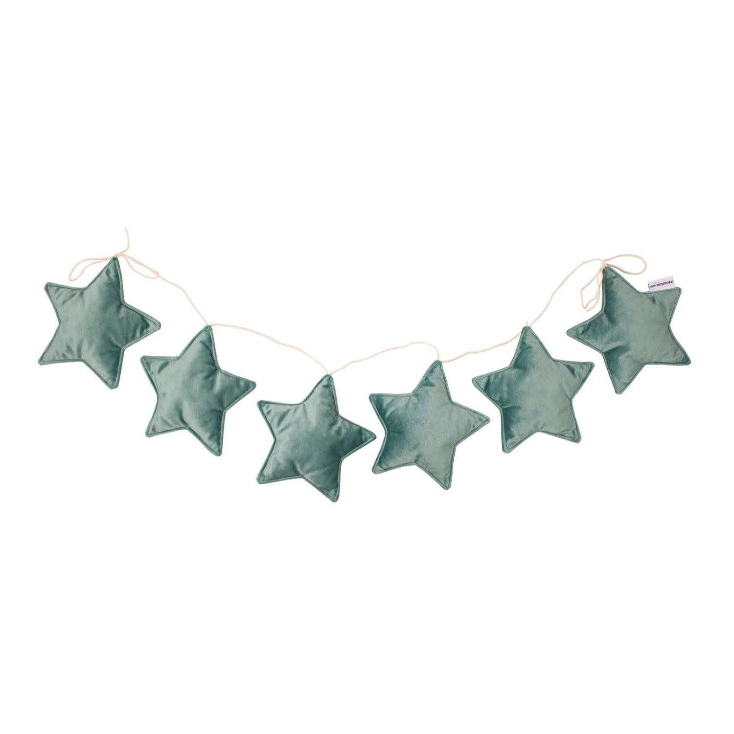 Velvet Star Garland Mint by bettys home unique kids room decoration 